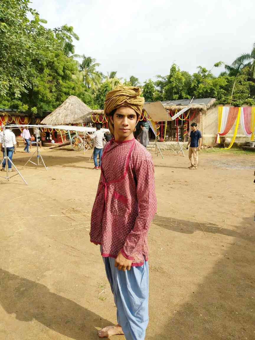 Akash at set of serial in Mumbai.