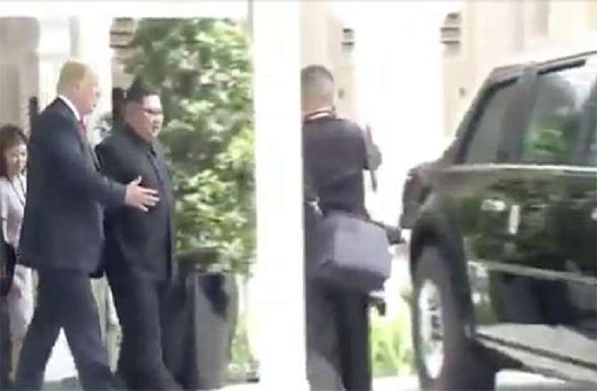 kim jong un takes a peek inside the us presidential limousine beast