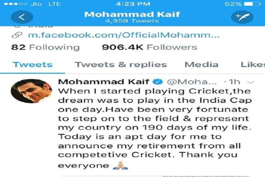 Mohammad Kaif tweet 