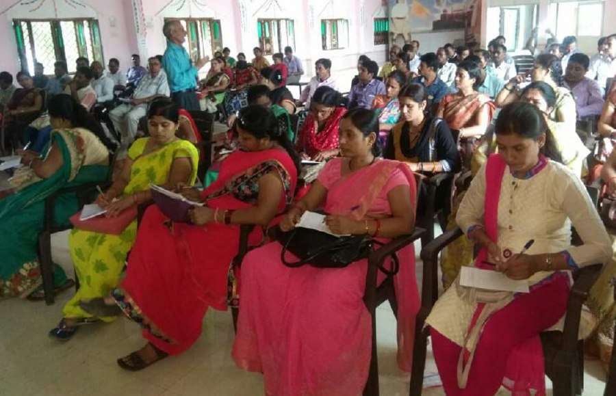 Education training of bridge course for teachers in Rewa, DEO meeting