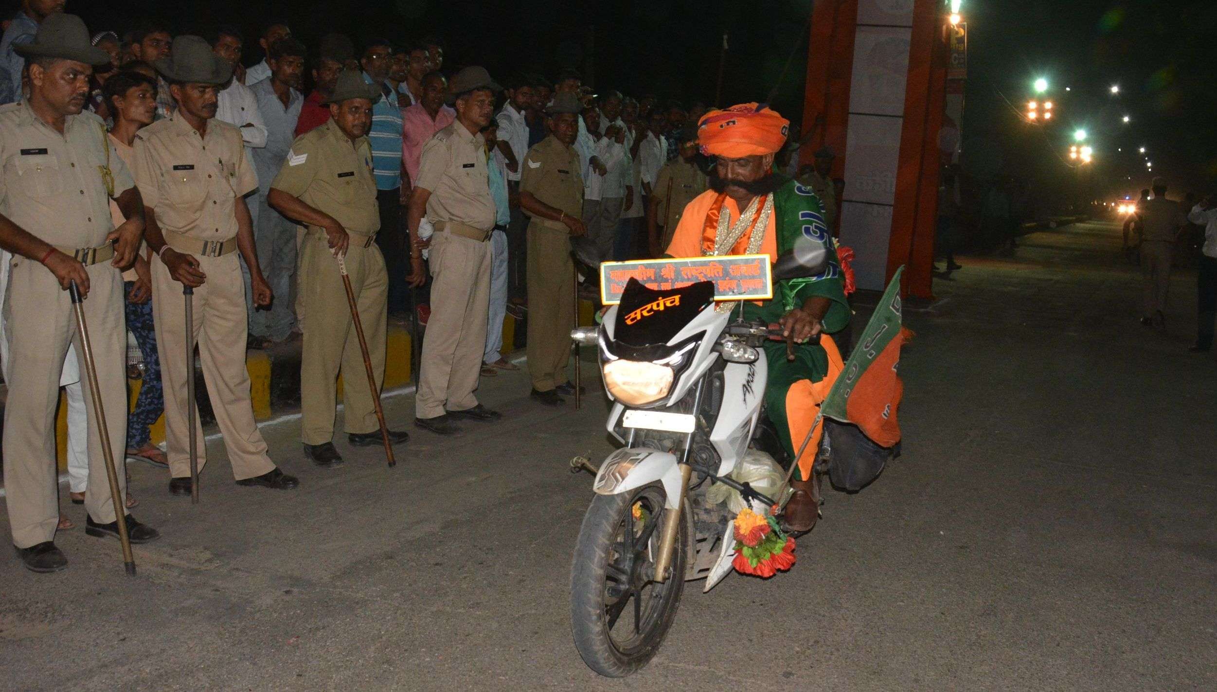 Sadhu Yadav Of Alwar On Bike During Rajasthan Gaurav Yatra
