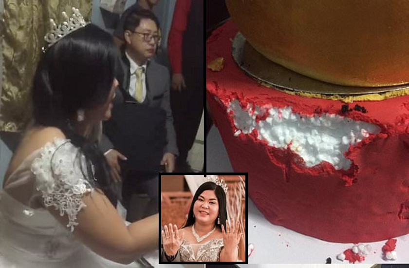 thermocol wedding cake