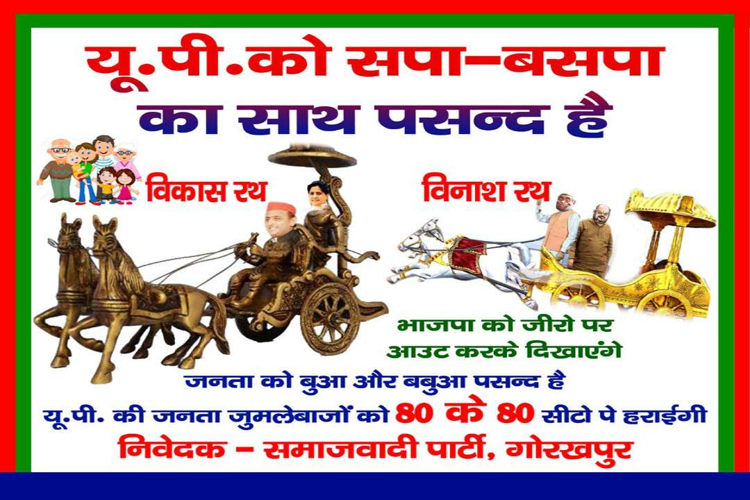 Samajwadi party Disputed Poster