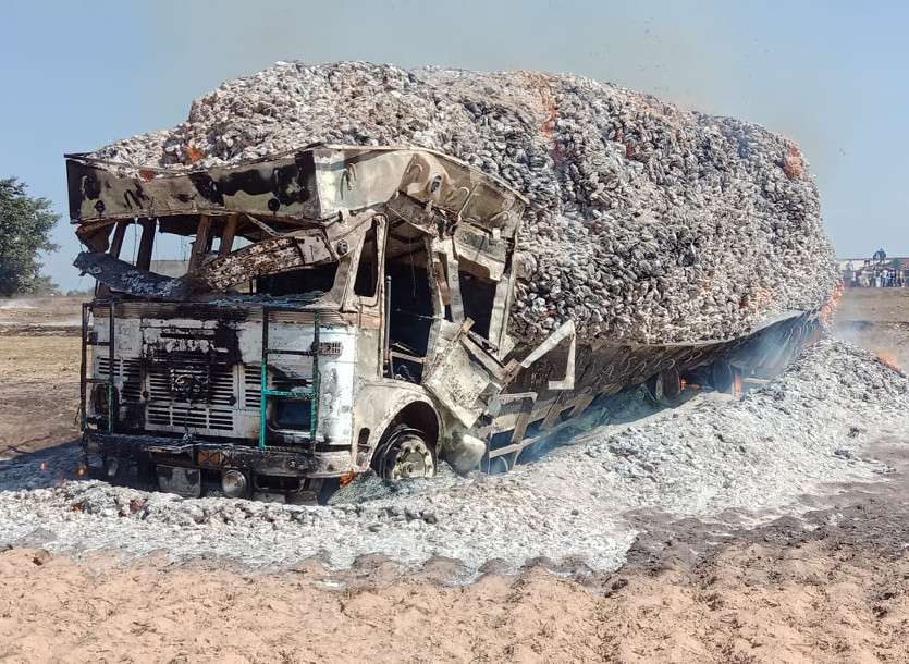 Truck after burn