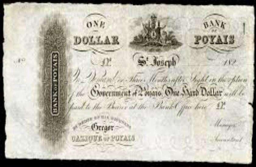Poyais currency 
