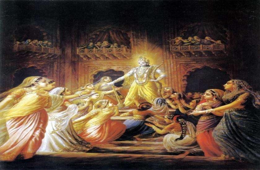 Krishna with gopis 