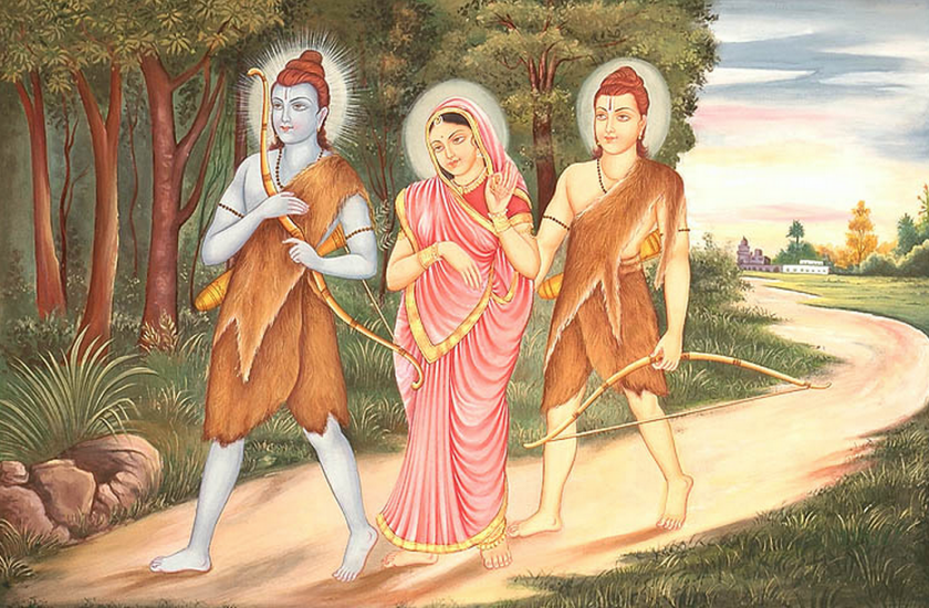 Lord Rama with Sita and Laxman 