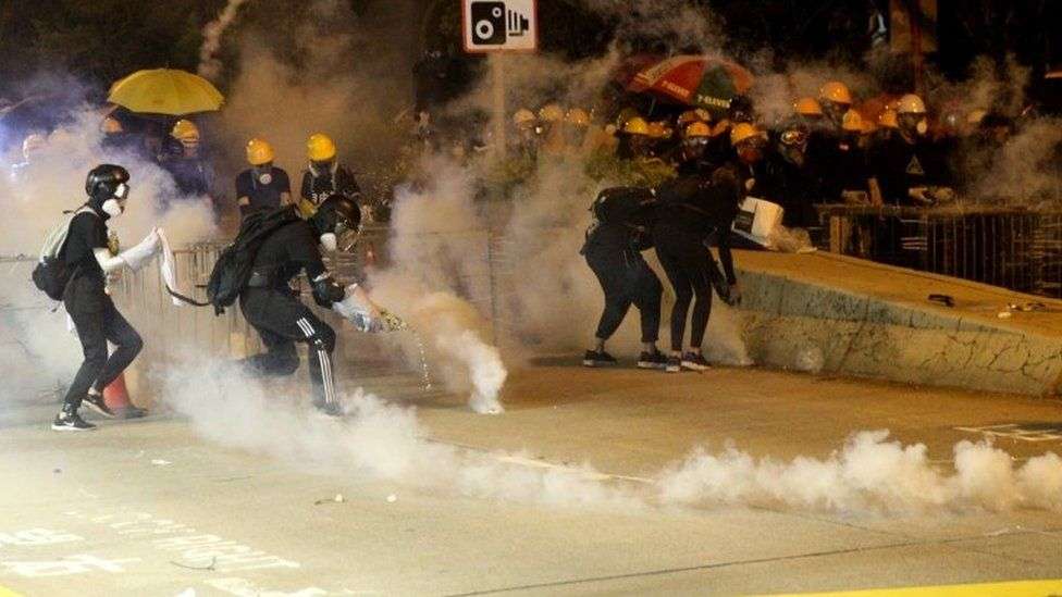 Police fired tear gas