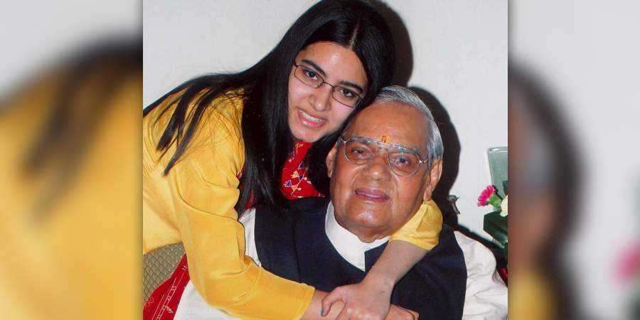 atal bhihari with his step daughter