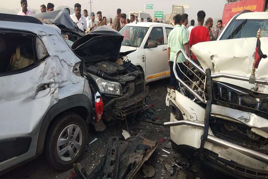 Poor visibility leads to an accident in Vellore in Tamilnadu