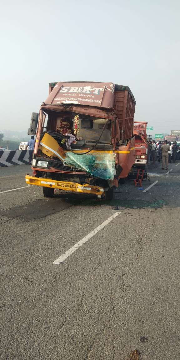Poor visibility leads to an accident in Vellore in Tamilnadu