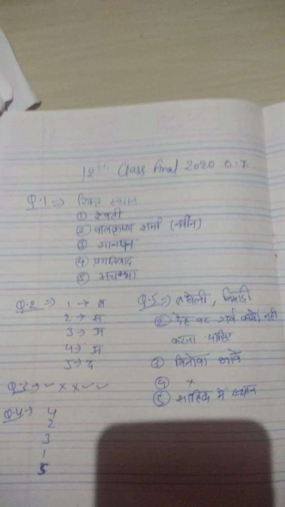 higher secondary hindi paper leak in badarwas shivpuri