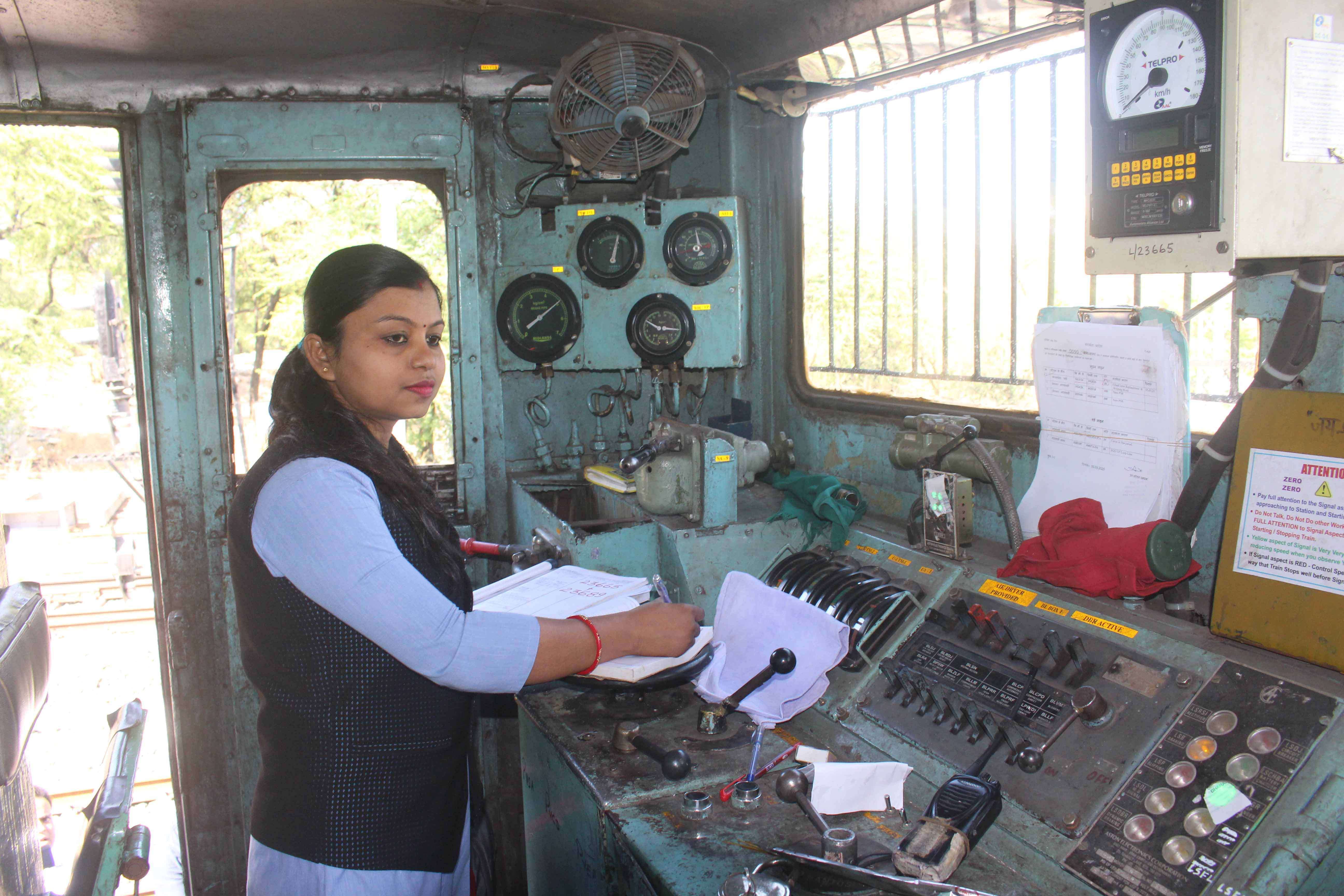 Women loco pilot operated special Pink freight train at Habibganj