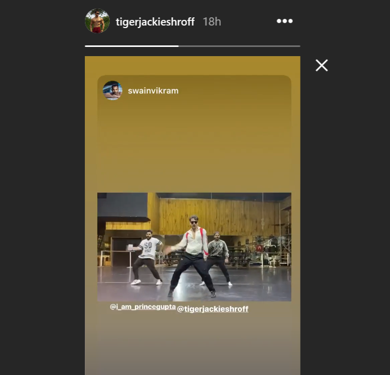 Tiger Shroff Upload His Dance Story