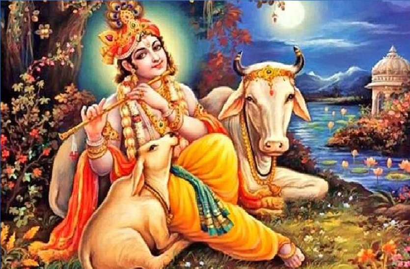Shri krishan and cow