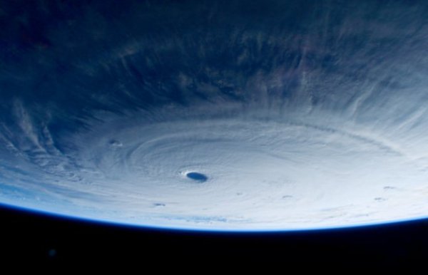 Typhoon photos looks like from space