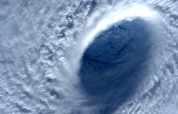 Typhoon photos looks like from space
