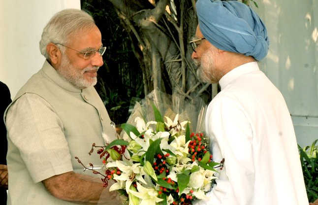 manmohan singh and PM Modi