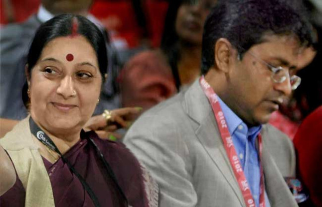 sushma swaraj and lalit modi