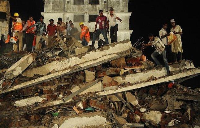 Building collapses in delhi