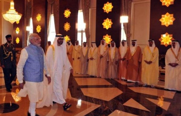 Narendra Modi on his UAE visit for two days photos