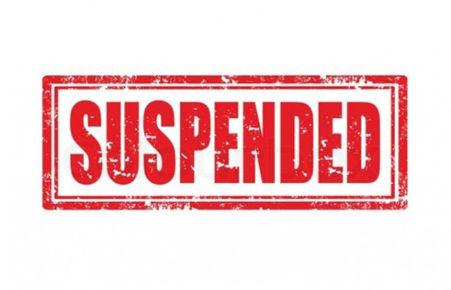 suspended for indiscipline