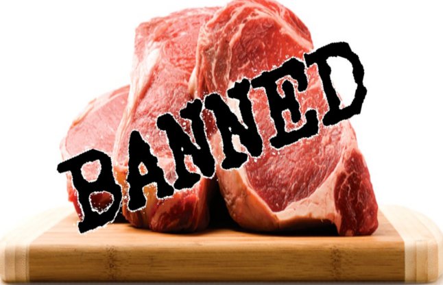 Meat banned