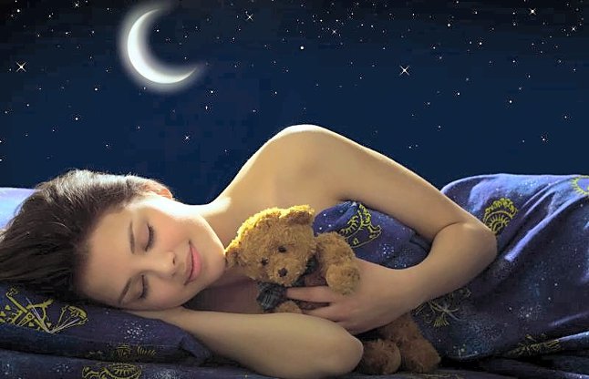 sleeping happy girl astrology