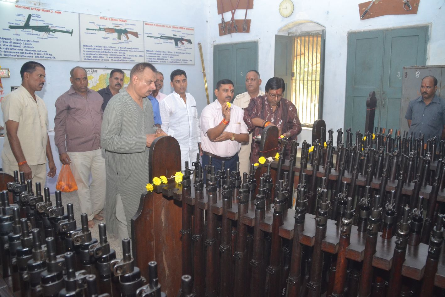 Fire Arms worship the joy on Vijayadashmi