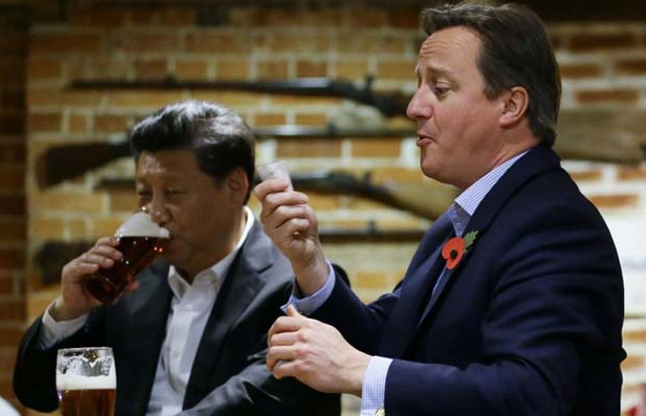 David Cameron and Xi Jinping