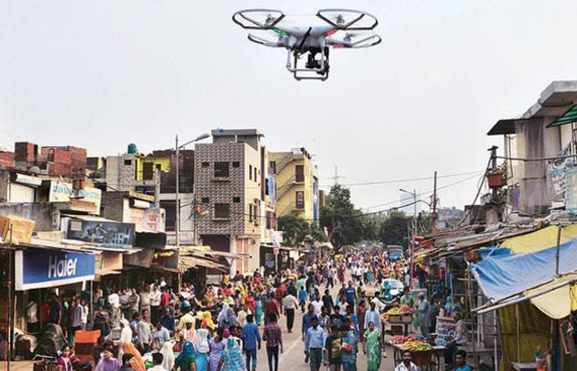 Stray drone at Delhi airport