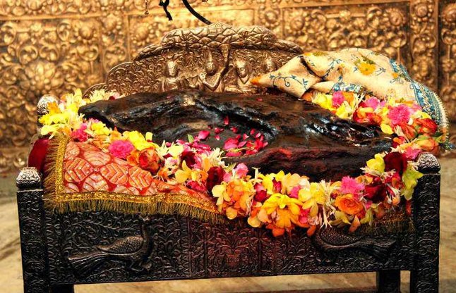 Girraj Shila at Radha Damodar temple