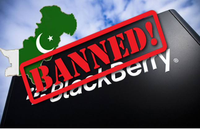 BlackBerry banned in Pakistan