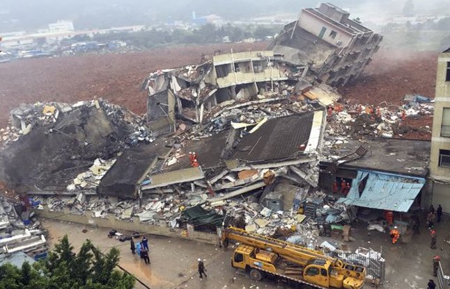 landslide in south China