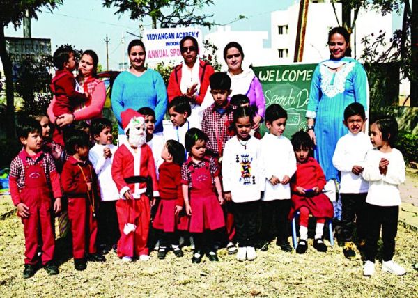 Santa and kids, school kids, christmas, New year
