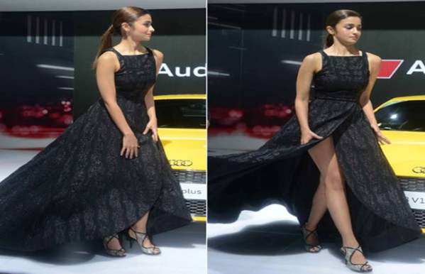 Alia Bhatt wardrobe malfunction at Auto Expo 2016