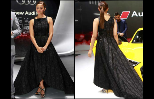 Alia Bhatt wardrobe malfunction at Auto Expo 2016