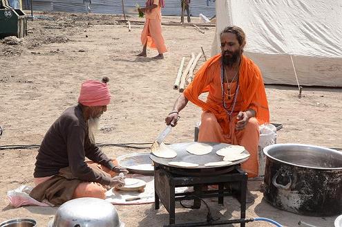 saint making chapatis 