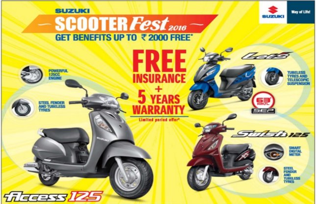 suzuki scooter fest 2016 offer