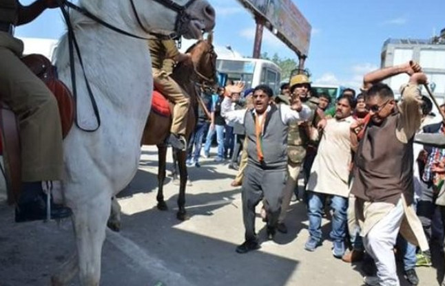 Ganesh Joshi attacked on horse