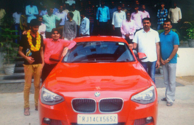 bmw car gift after clearing iit exam