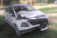 car dammeged in Peelibanga after accident