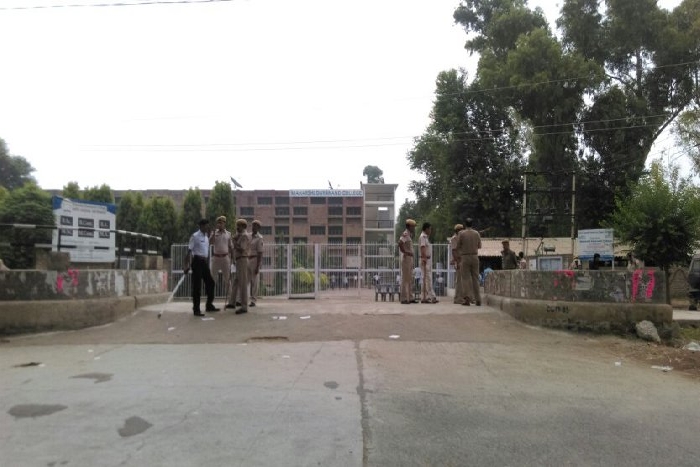 Policeman at MD college of Sriganganagar