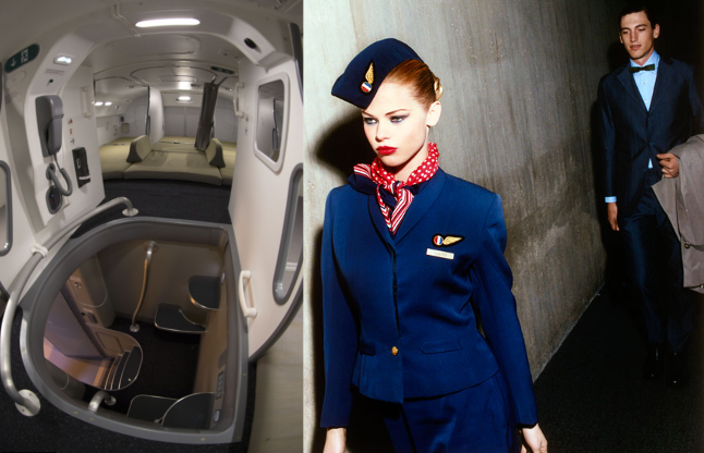 secret bedrooms where air hostess and pilots sleep