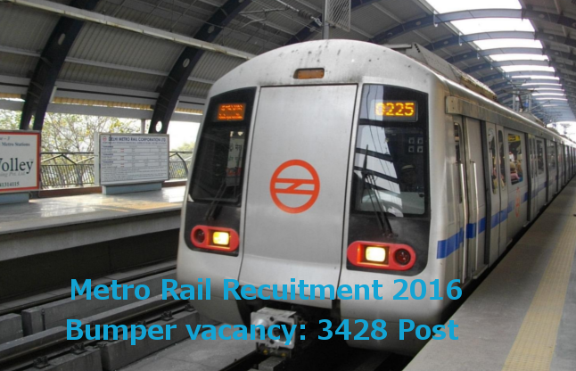 DMRC recruitment 2016 for 3428  assistant manager