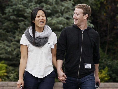 zuckerberg with his wife