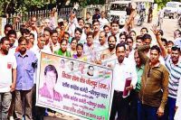 Congress picketing and protests in dholpur