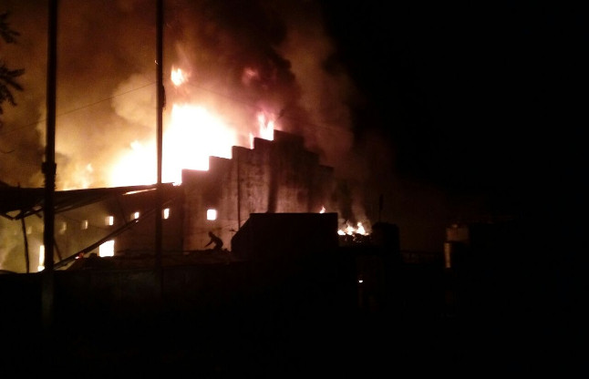 Major fire broke out in the oil factory