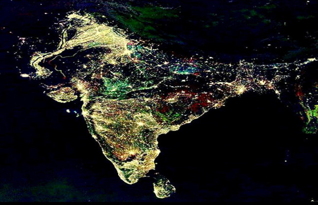 Fake And Viral Photo Of India Taken By NASA