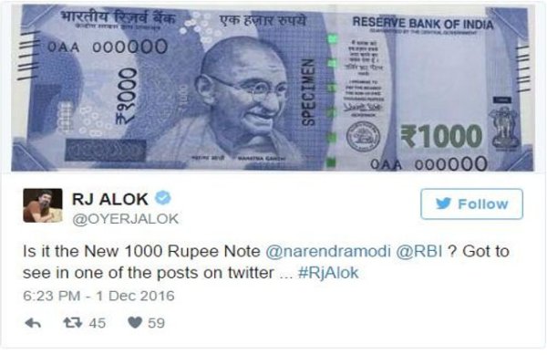 1000 rupee note goes viral